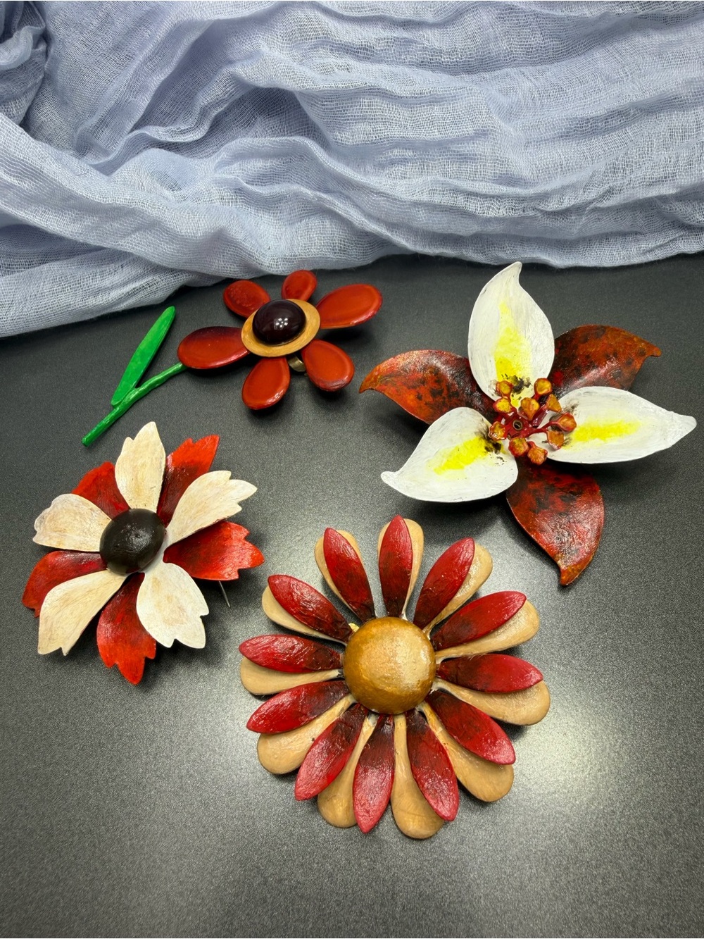Vintage Chippy and Scrappy Refurbished Brooches #310ub